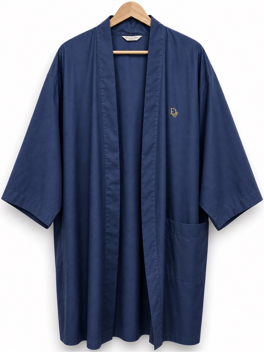 Vintage (80s) Christian Dior Men's Royal Blue Thin Robe